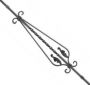 Balustre hauteur 950mm largeur 145mm motif feuille : fer forg&eacute; avec La Forge Bertrand