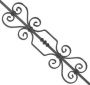 Balustre hauteur 950mm largeur 180mm motif carr� de 12 : fer forg&eacute; avec La Forge Bertrand