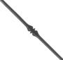 Balustre en acier  Longueur 1000mm  diam�tre 14mm avec 1 motif en partie central : fer forg&eacute; avec La Forge Bertrand