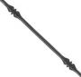 Balustre en acier Longueur 1000mm diam�tre 12mm avec 2 motifs : fer forg&eacute; avec La Forge Bertrand