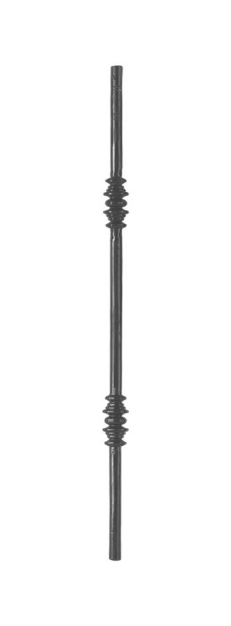 Balustre en acier Longeur 1000mm diam�tre 14mm avec 2 motifs pour rampe d'escalier en fer forg�