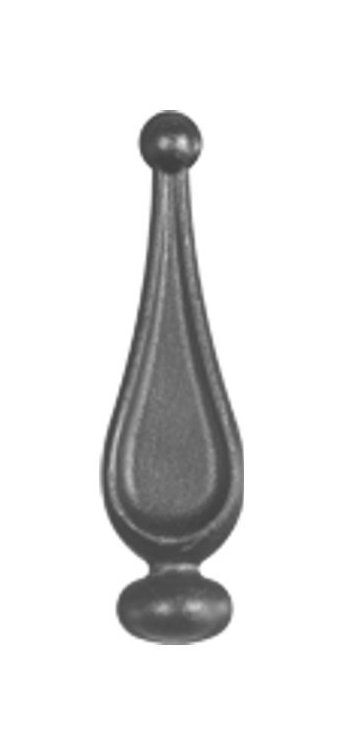 Pointe de lance en acier Hauteur 120mm base diam�tre 30mm pour articles en fer forg�