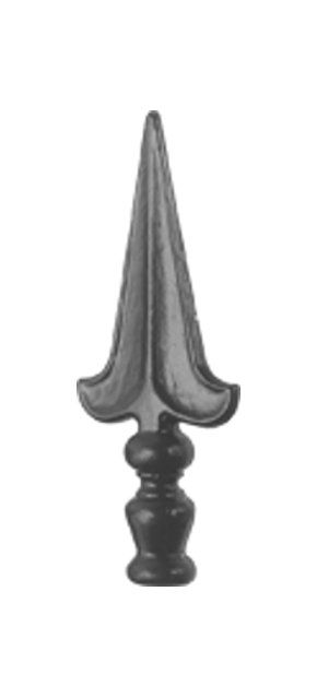 Pointe de lance en acier Hauteur 210mm Largeur 80mm pour articles en fer forg�