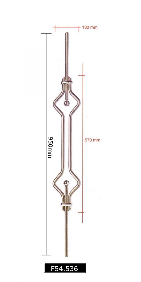 Balustre inox motif boule inox