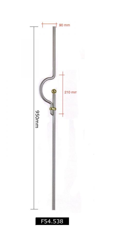 Balustre inox decor boule inox