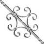 Balustre torsad� en fer forg� avec motif assembl�e  : fer forg&eacute; avec La Forge Bertrand
