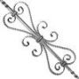 Balustre torsad� en fer forg� hauteur 950 mm  : fer forg&eacute; avec La Forge Bertrand