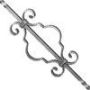 Balustre en fer forg� carr� torsad� pour balustrade  : fer forg&eacute; avec La Forge Bertrand