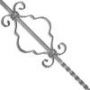 Balustre en fer forg� carr� torsad� avec motif assembl�e pour portail  : fer forg&eacute; avec La Forge Bertrand