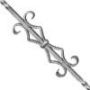 Balustre torsad� en fer forg� hauteur 950 mm pour portail  : fer forg&eacute; avec La Forge Bertrand
