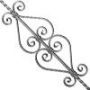 Balustre torsad� en fer forg� hauteur 950 mm pour rampe d\'escalier  : fer forg&eacute; avec La Forge Bertrand