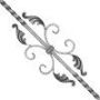 Balustre en fer forg� carr� torsad� avec motif assembl�e pour cl�ture  : fer forg&eacute; avec La Forge Bertrand