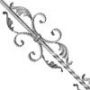 Balustre en fer forg� carr� torsad� avec motif pour rampe d\'escalier  : fer forg&eacute; avec La Forge Bertrand