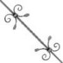 Balustre en fer forg� torsad� pour la d�coration d\'une grille : fer forg&eacute; avec La Forge Bertrand