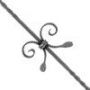 Balustre en fer forg� torsad� hauteur 950 mm  : fer forg&eacute; avec La Forge Bertrand