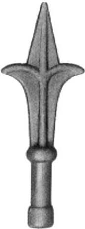 Pointe de lance pour portail en fer forg� aux formes styl�es hauteur 130mm