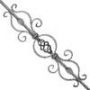 Balustre en fer forg� mod�le Laure : fer forg&eacute; avec La Forge Bertrand