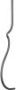 Balustre en fer forg� en carr� unis hauteur 950 mm  : fer forg&eacute; avec La Forge Bertrand