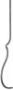 Balustre en fer forg� en carr� unis hauteur 1800 mm  : fer forg&eacute; avec La Forge Bertrand
