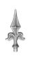 Pointe de lance en aluminium pour cl�ture en fer forg� : fer forg&eacute; avec La Forge Bertrand