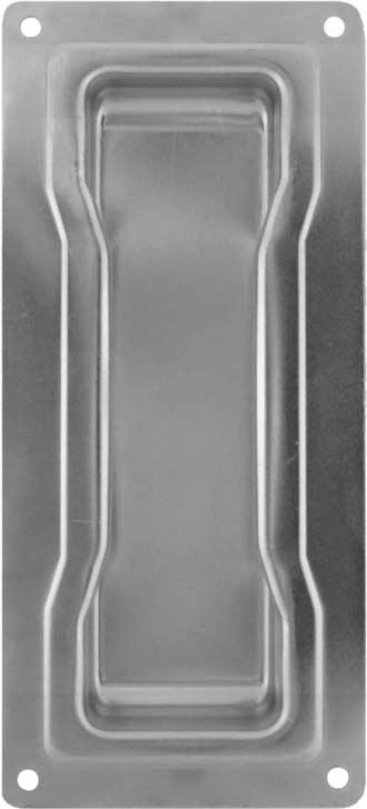 Poig�e � encastrer acier inox Hauteur 200mm Largeur 90mm pour portail en fer forg�