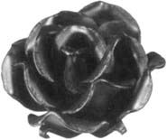 Rose bouton acier epais en fer forg�