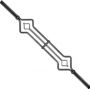 Balustre en fer forg� mod�le In�s : fer forg&eacute; avec La Forge Bertrand