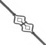 Balustre en fer forg� mod�le L�a : fer forg&eacute; avec La Forge Bertrand
