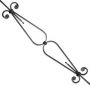 Balustre en fer forg� mod�le Lucy : fer forg&eacute; avec La Forge Bertrand