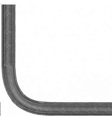 pièce élément ferronnier serrurier Accessoire Main courante 400 x 400 Section 40x11 ACIER Ref: ANGLEMCL1-40