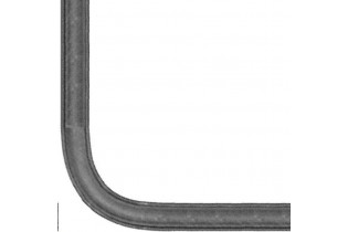 pièce élément ferronnier serrurier Accessoire Main courante 400 x 400 Section 45x15 ACIER Ref: ANGLEMCL2-45