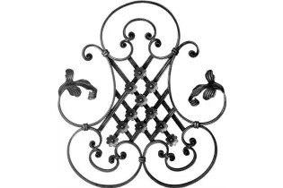 pièce élément ferronnier serrurier Éléments décoratifs 710 x 640 Section 16x8 ACIER FER FORGE LISSE Ref: BE04531