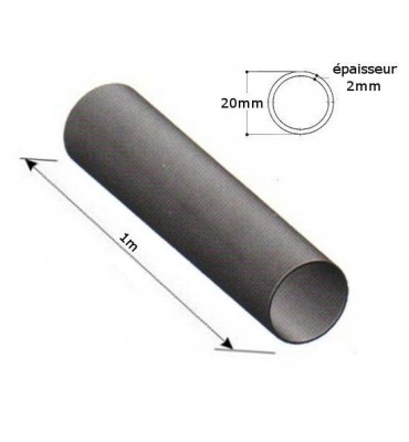 pièce élément ferronnier serrurier Tube LISSE ROND Longueur 1000 Diamètre 20 ACIER Ref: F59.482