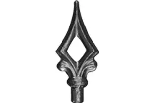 pièce élément ferronnier serrurier Pointe de lance stylées pour portail Longueur 100 Diamètre 12 ACIER FER FORGE Ref: BE13064-02