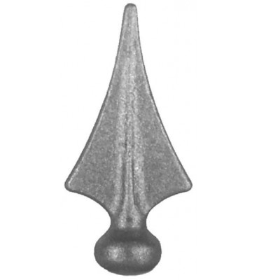 pièce élément ferronnier serrurier Pointe de lance pour portail ailes 125 x 60 Diamètre 31 ACIER FER FORGE Ref: BE13077