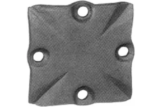 pièce élément ferronnier serrurier Plaque de fixation pour poteau de départ 100 x 100 Hauteur 10 ACIER Ref: BE13308