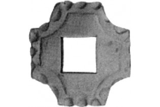 pièce élément ferronnier serrurier Plaque de fixation carrée pour poteau de départ 70 x 70 Hauteur 4 Section 24x24 ACIER Ref:...