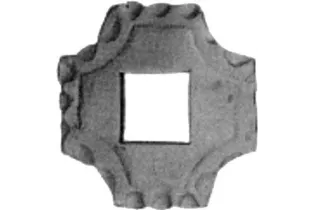 pièce élément ferronnier serrurier Plaque de fixation carrée pour poteau de départ 70 x 70 Hauteur 4 Section 24x24 ACIER Ref:...