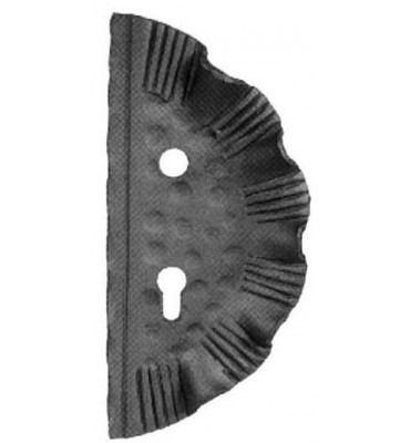 pièce élément ferronnier serrurier Plaque de propreté applique droite pour portail 260 x 115 ACIER Ref: BE15045