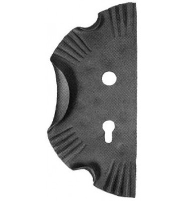 pièce élément ferronnier serrurier Plaque de propreté applique gauche acier épaisseur 3mm trouée pour portail 295 x 130 ACIER...