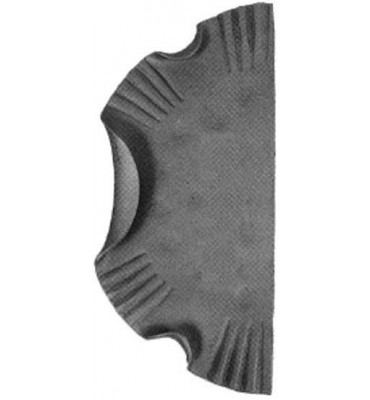 pièce élément ferronnier serrurier Plaque de fixation ronde pour poteau de départ 295 x 130 ACIER Ref: BE1504601