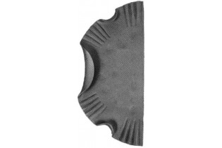 pièce élément ferronnier serrurier Plaque de fixation ronde pour poteau de départ 295 x 130 ACIER Ref: BE1504601