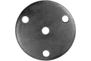 pièce élément ferronnier serrurier Plaque de fixation ronde pour poteau de départ Hauteur 6 Diamètre 70 ACIER Ref: BE1515119