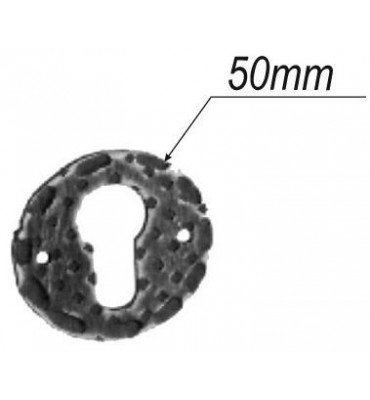 pièce élément ferronnier serrurier Plaque de propreté pour serrure diamètre 50mm pour portail Diamètre 50 ACIER Ref: BRF12-37