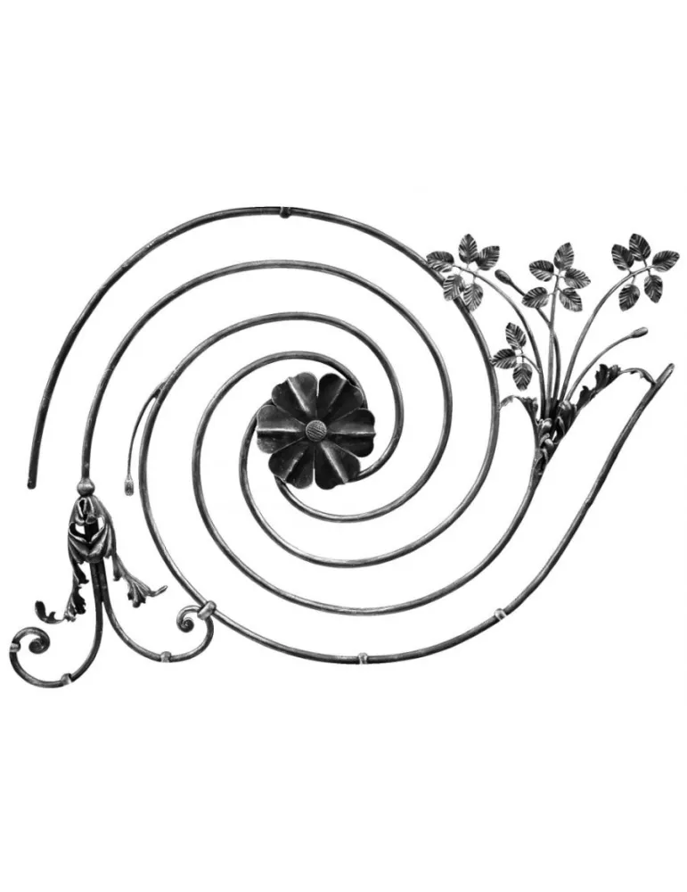 pièce élément ferronnier serrurier Panneau décoratif 900 x 750 Section 14 ACIER FER FORGE LISSE Ref: BRF14-47