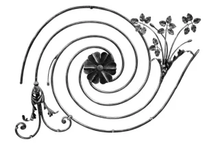 pièce élément ferronnier serrurier Panneau décoratif 900 x 750 Section 14 ACIER FER FORGE LISSE Ref: BRF14-47