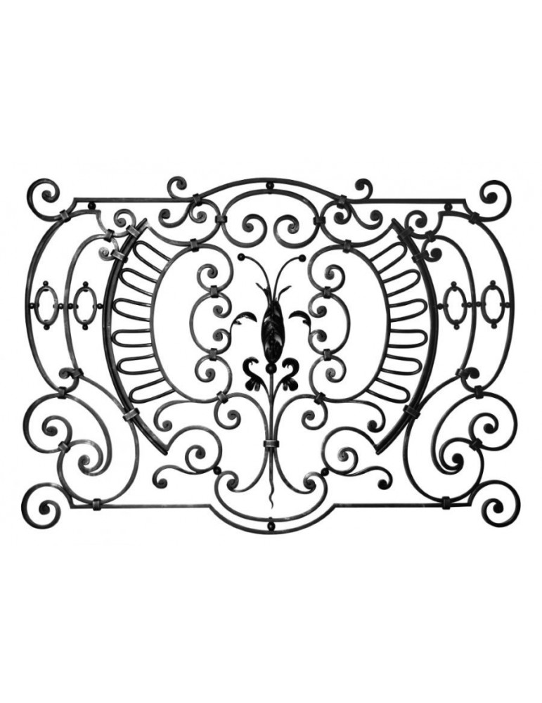 pièce élément ferronnier serrurier Panneau décoratif 1250 x 910 Section 16x10 ACIER FER FORGE LISSE Ref: BRF6-177