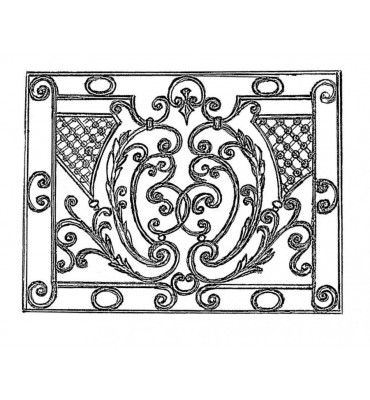 pièce élément ferronnier serrurier Panneau décoratif 1200 x 900 Section 16x8 ACIER FER FORGE LISSE Ref: BRF6-206