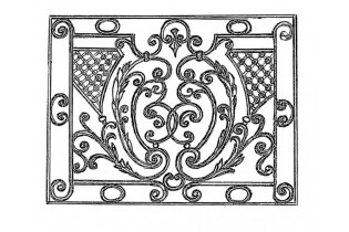 pièce élément ferronnier serrurier Panneau décoratif 1200 x 900 Section 16x8 ACIER FER FORGE LISSE Ref: BRF6-206