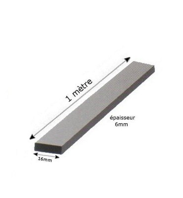 pièce élément ferronnier serrurier Barre LISSE PLAT Longueur 1000 Section 16x6 ACIER Ref: F59.500